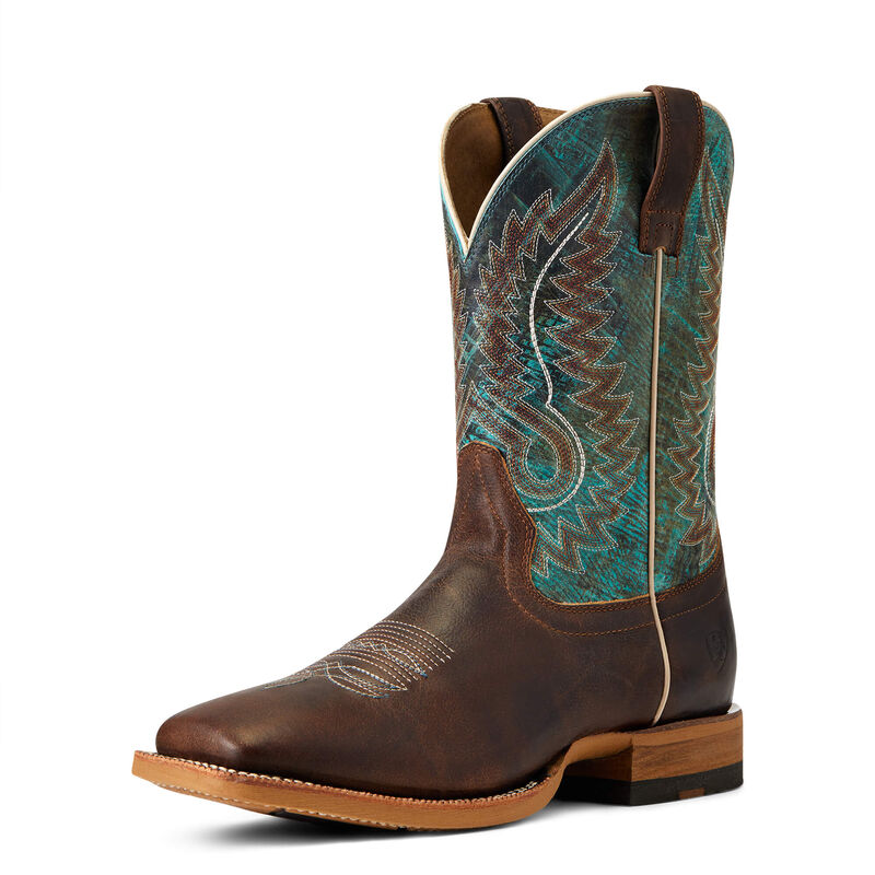 Ariat Westernstiefel Herren - Cow Camp DunkelBraun/Türkis ( GURHS-9537 )